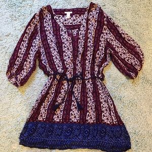 Forever 21 Floral Striped Tunic Top / Dress